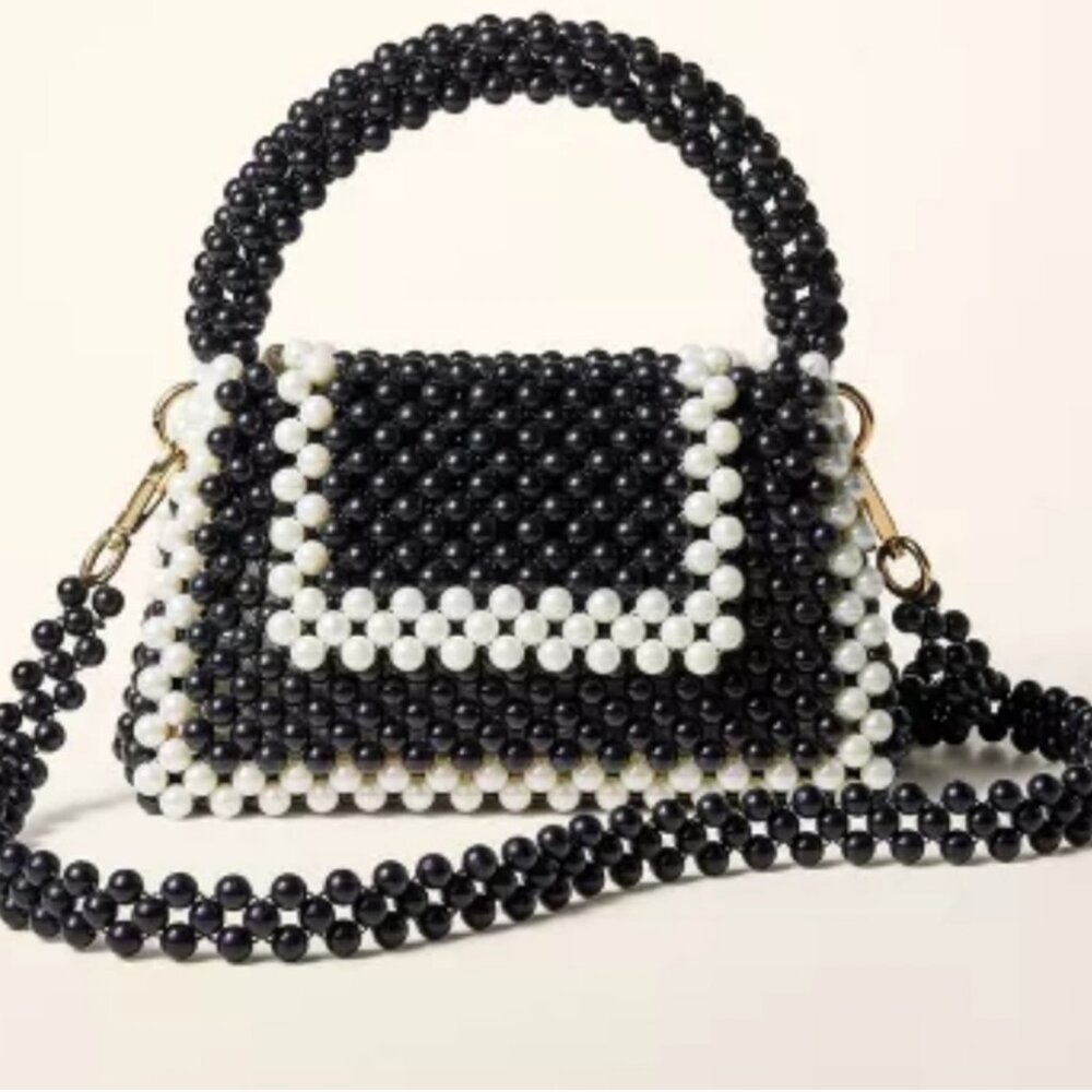 New Kate Spade Beaded Handbag Clutch Bag Crossbody Colorblock Handcrafted Target